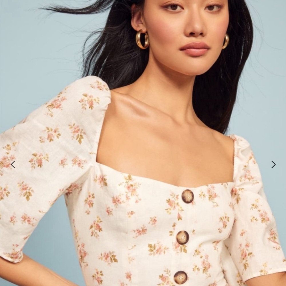 Reformation Linen Top Size 4